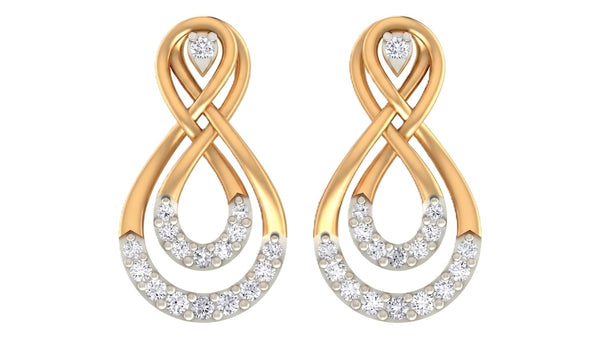 Gold & Diamond Infinity Women Drop Earring KRC60072E