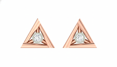 18K Gold & Diamond Women Stud Earring KER-46