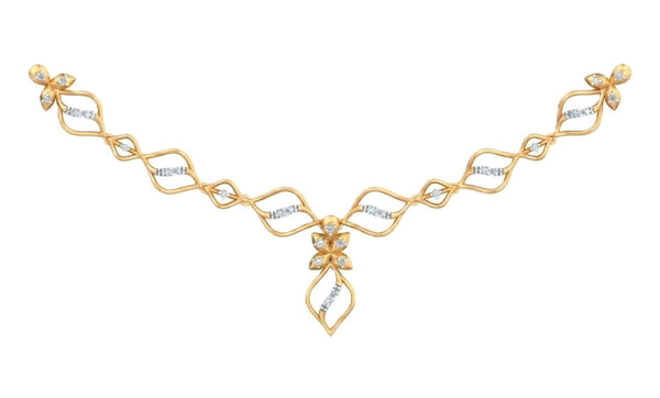 Gold & Diamond Women Lightweight Necklace Set KRC60031N