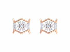 Rose Gold Diamond Earring | under 40k 