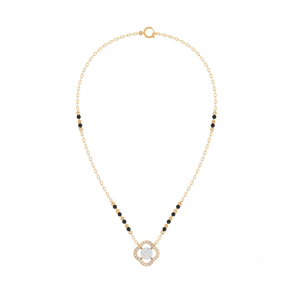 Gold & Diamond Floral Women Mangalsutra | KRC50125 | Kesav Diamond