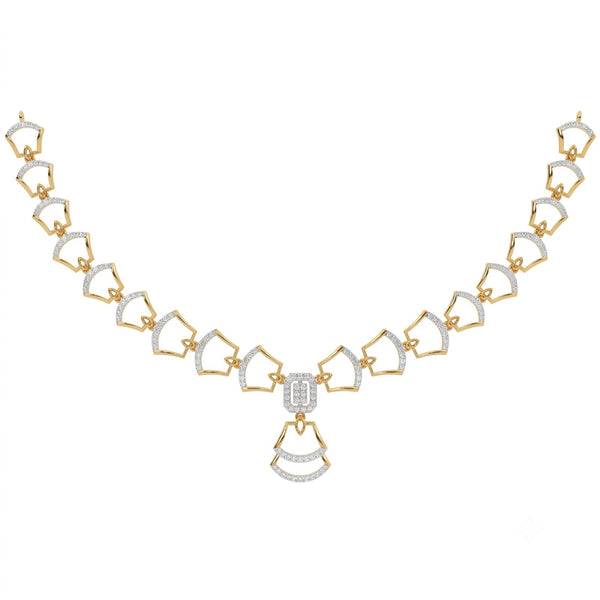 Gold & Diamond Dailywear Necklace Set KRC60083N