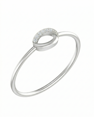 18K Gold & Diamond Band Ring For Women KRB10466-A