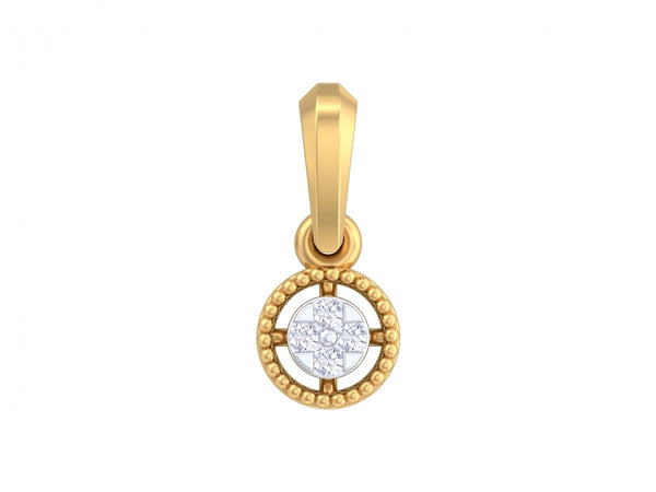 Gold & Diamond Round-Shaped Pendant KRB40207