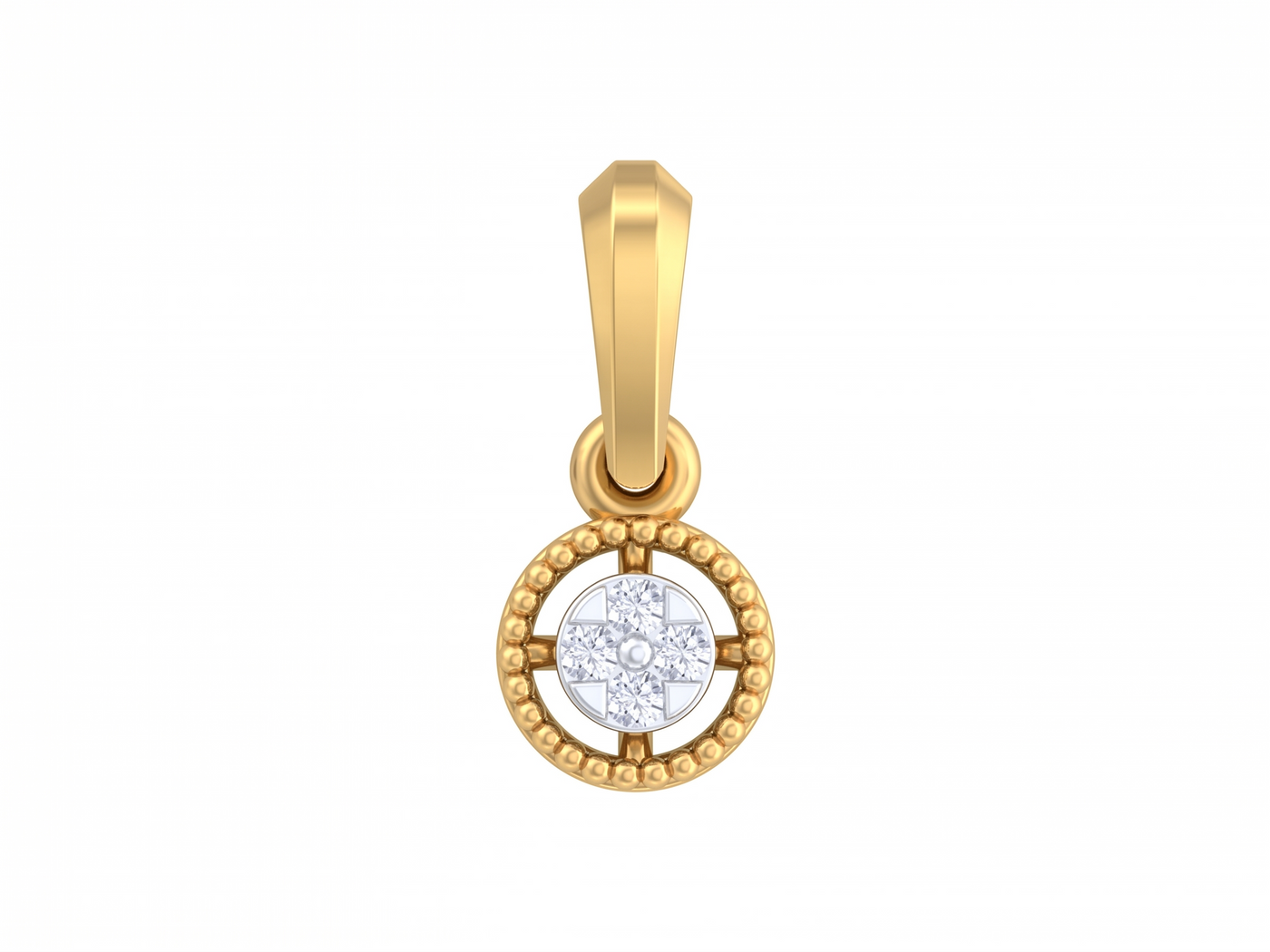 Gold & Diamond Round-Shaped Pendant KRB40207