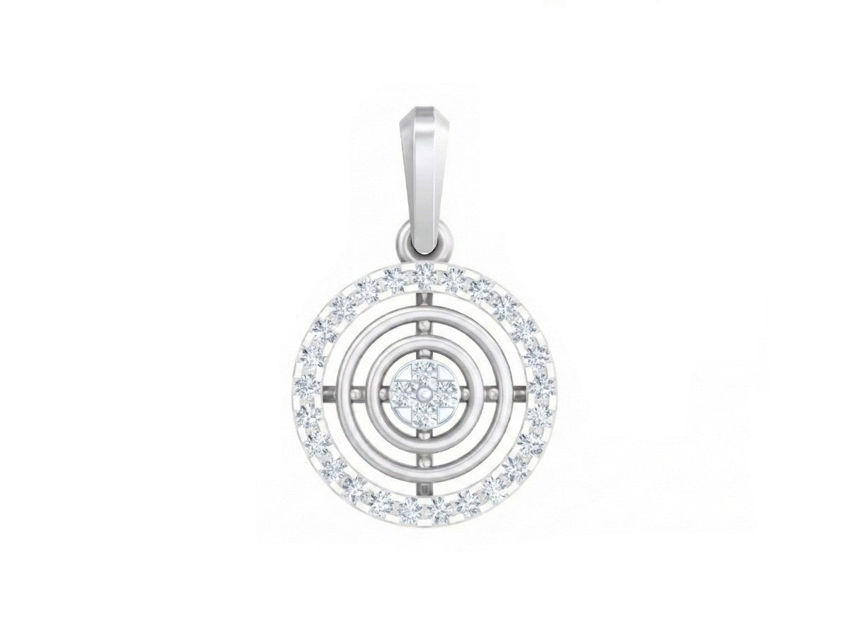 Gold and diamond pendant offering classic sophistication.