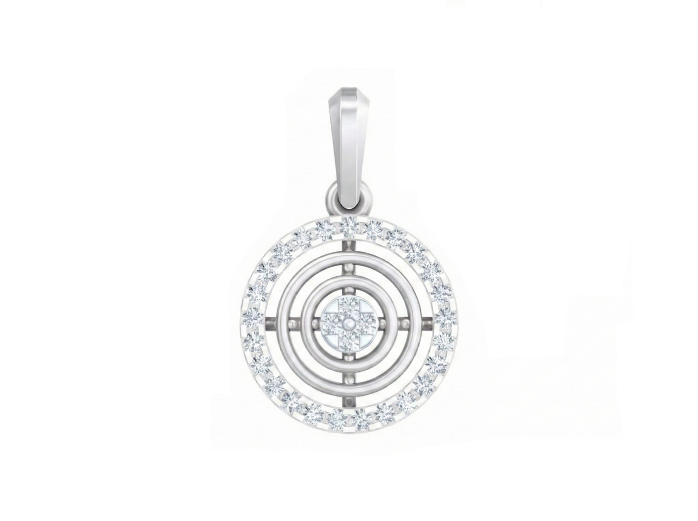 Gold & Diamond Round-Shaped Pendant KRB40218