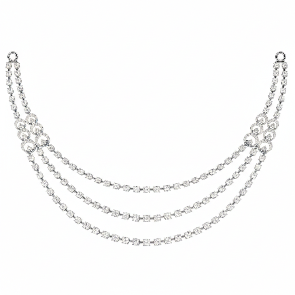 14K Gold & Diamond Choker Necklace Set KRH44049N