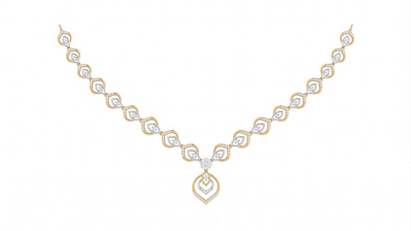 Gold & Diamond Lightweight Necklace Set KRC60116N