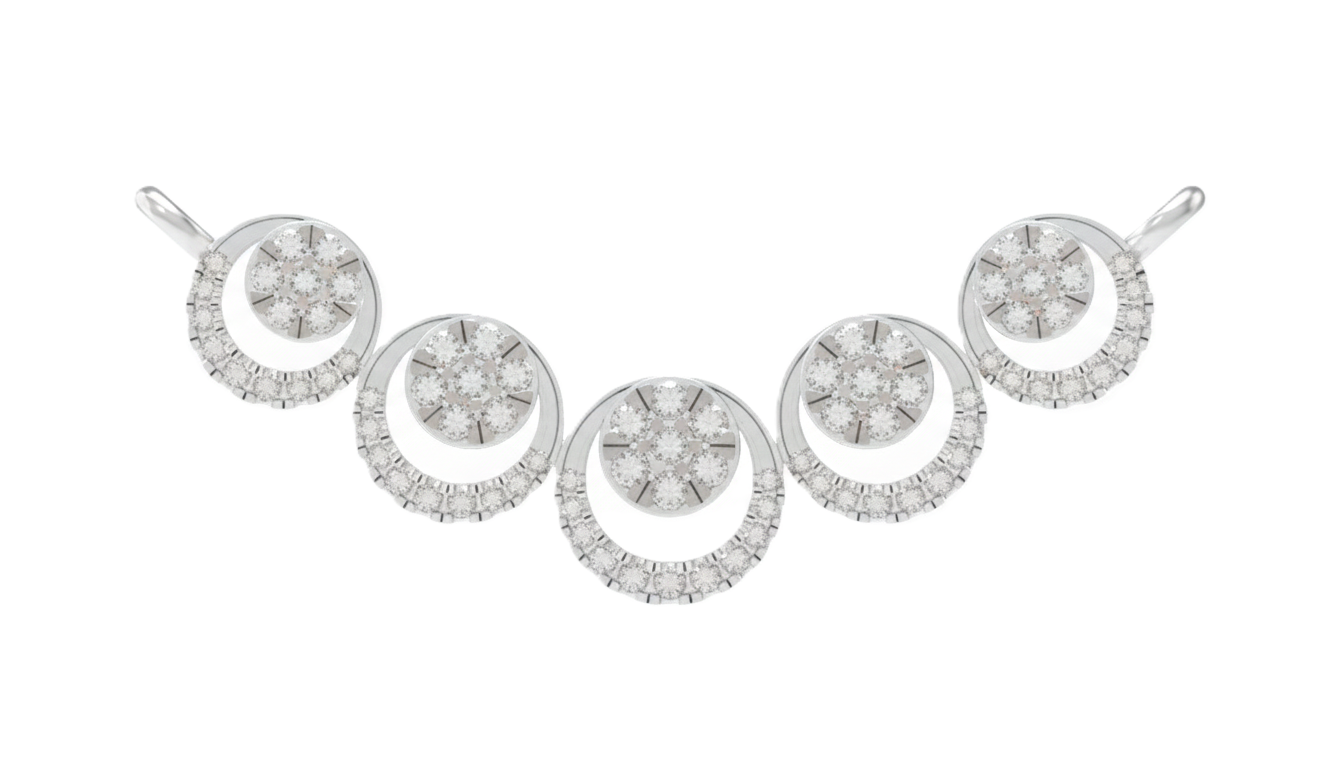 Gold & Diamond Halo Mangalsutra For Women KRC50193