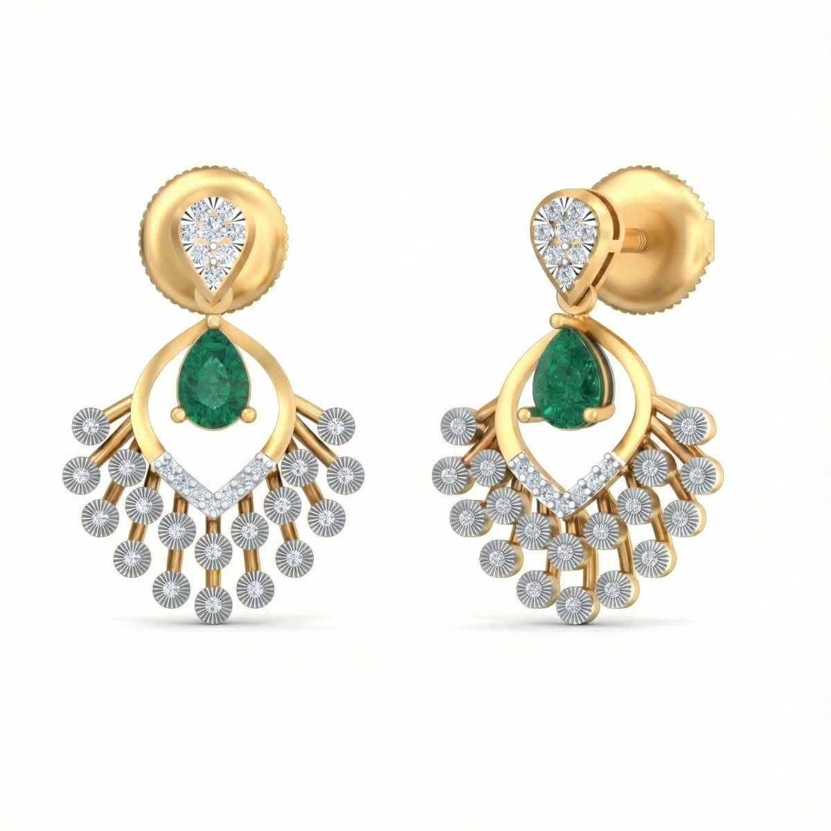 14K Gold & Diamond Women Gemstone Earring KRB44107ER