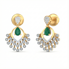 14K Gold & Diamond Women Gemstone Earring KRB44107ER
