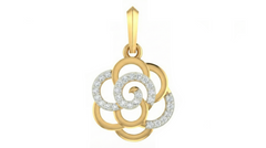 18K Gold & Diamond Dailywear Pendant Set KRA40129P