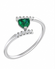 Gold & Diamond Gemstone Ring For Women KRC10313