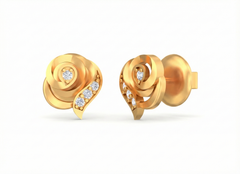 18K Gold & Diamond Women Stud Earring KSK017