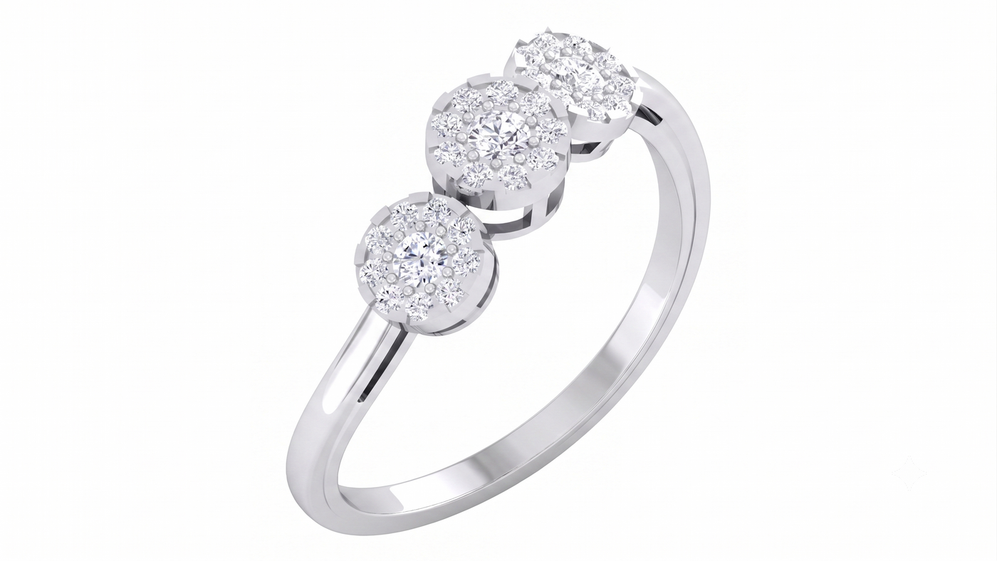 Gold & Diamond Engagement Ring For Women KRC10556
