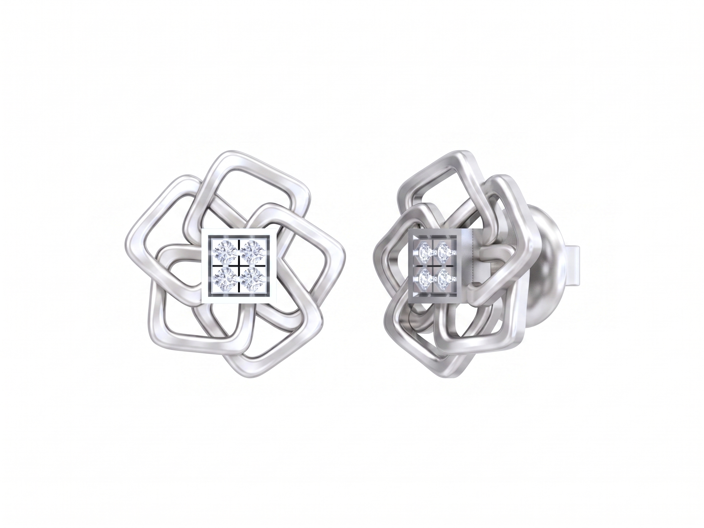 White Gold Diamond Earring | under 40k 