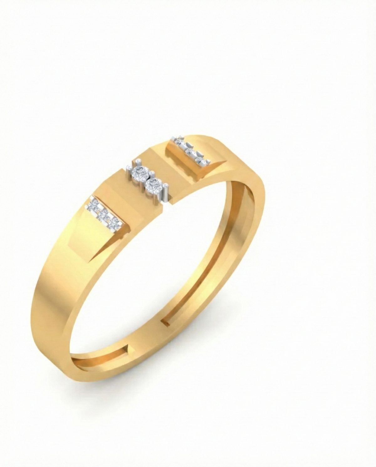 Gold & Diamond Ring For Men KRC20057