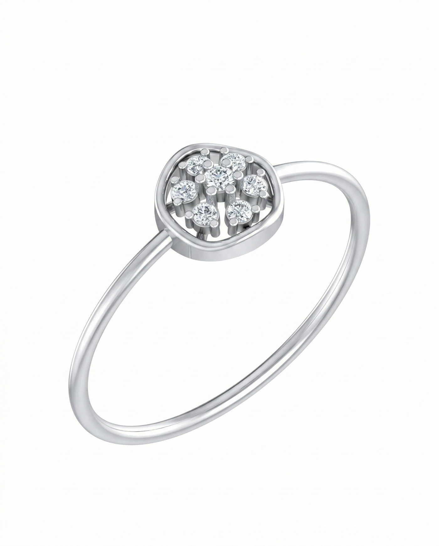 Gold & Diamond Lightweight Ring For Women KRB10086