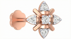 18K Gold & Diamond Stud Nose Pin KRA50211
