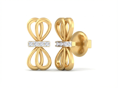 18K Gold & Diamond Women Stud Earring KSK059