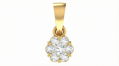 18K Gold & Diamond Floral Pendant Set KRA40101P
