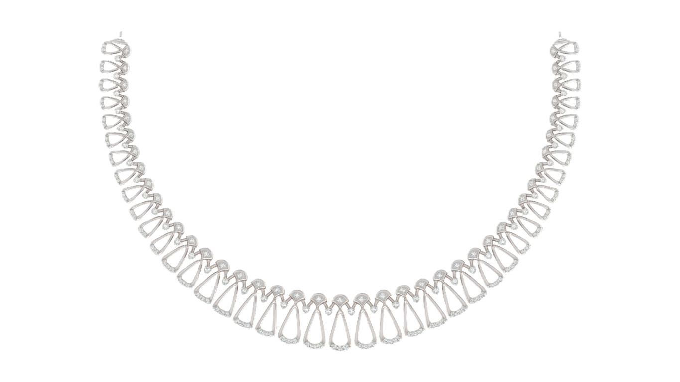 Gold & Diamond Choker Necklace Set KRC60151