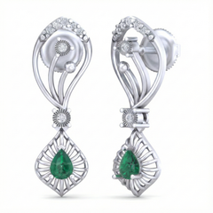 14K Gold & Diamond Women Dailywear Earring KRB44065EG-A