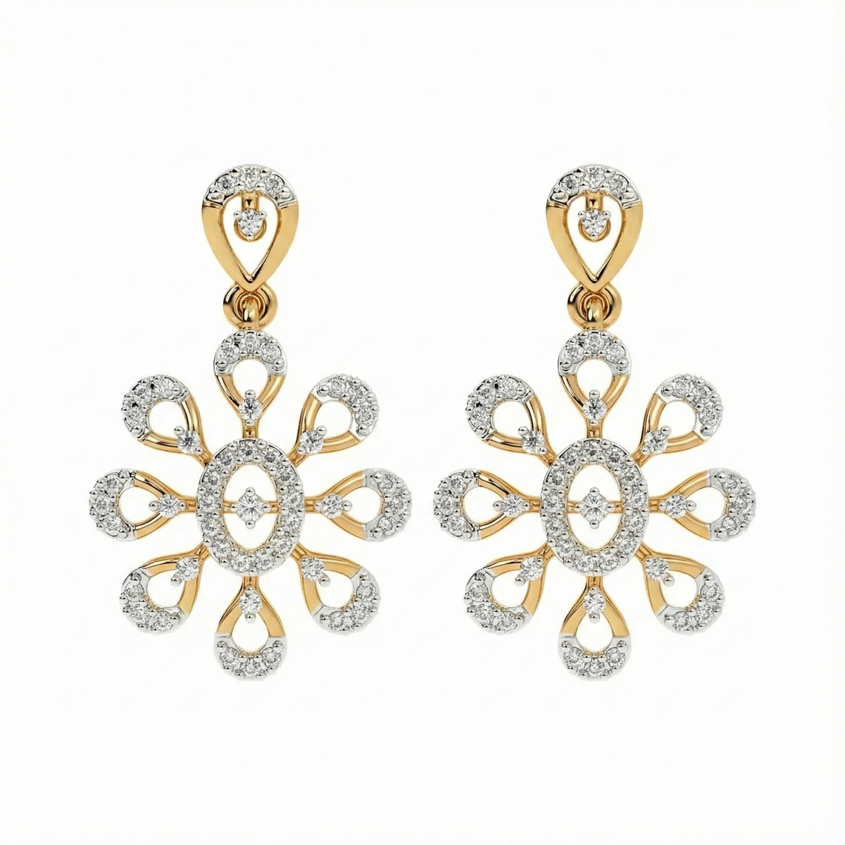 14K Gold & Diamond Women Engagement Earring KRH44046E