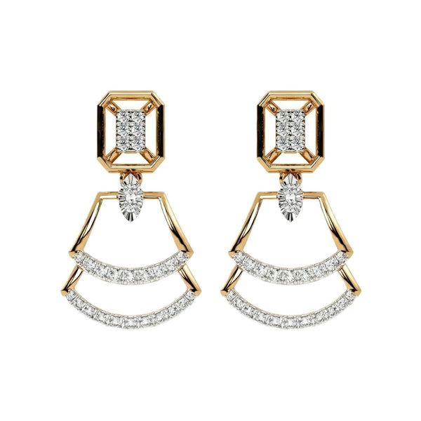 Gold & Diamond Women Dangler Earring KRC60083E