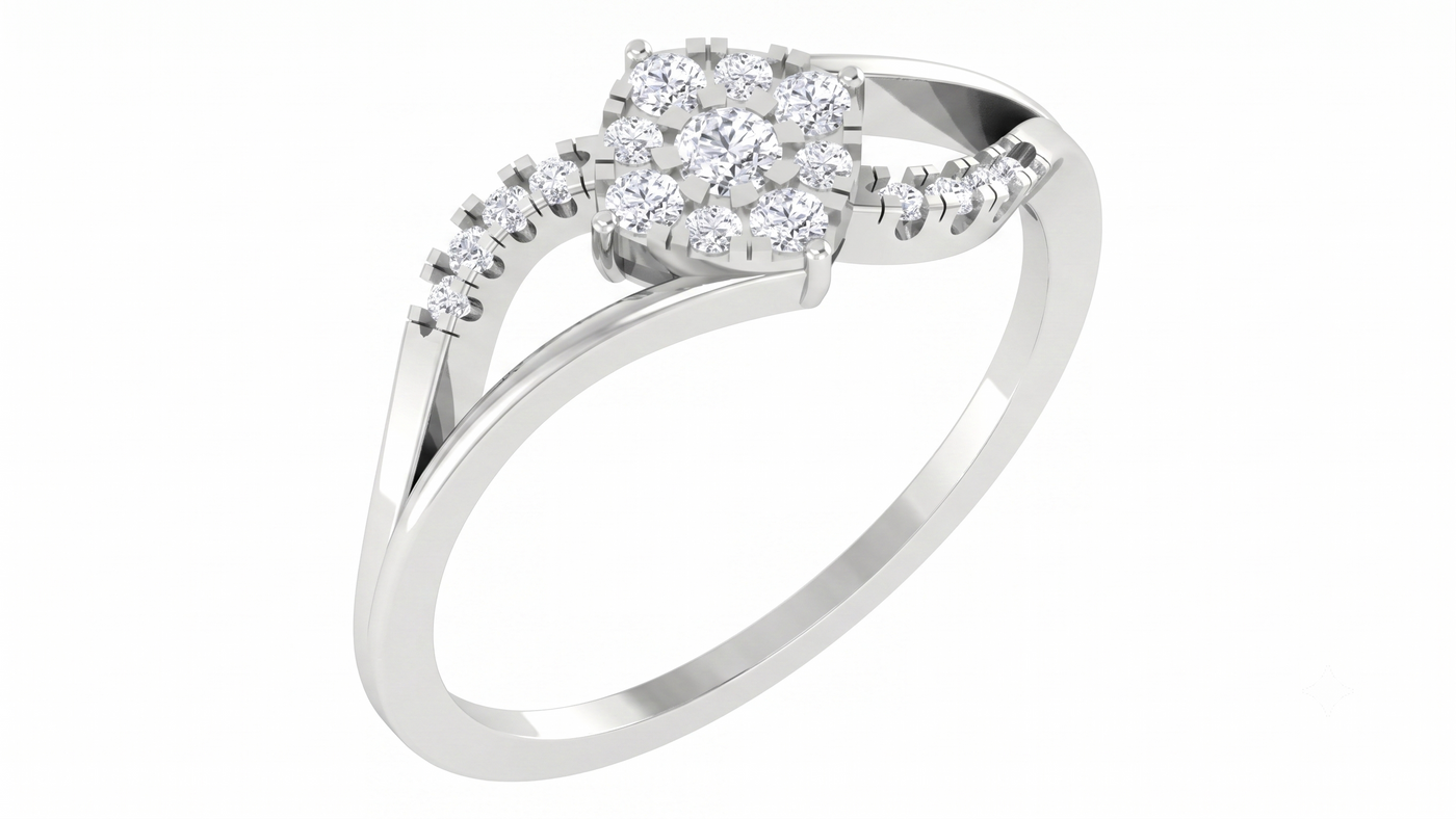 Gold & Diamond Engagement Ring For Women KRC10300