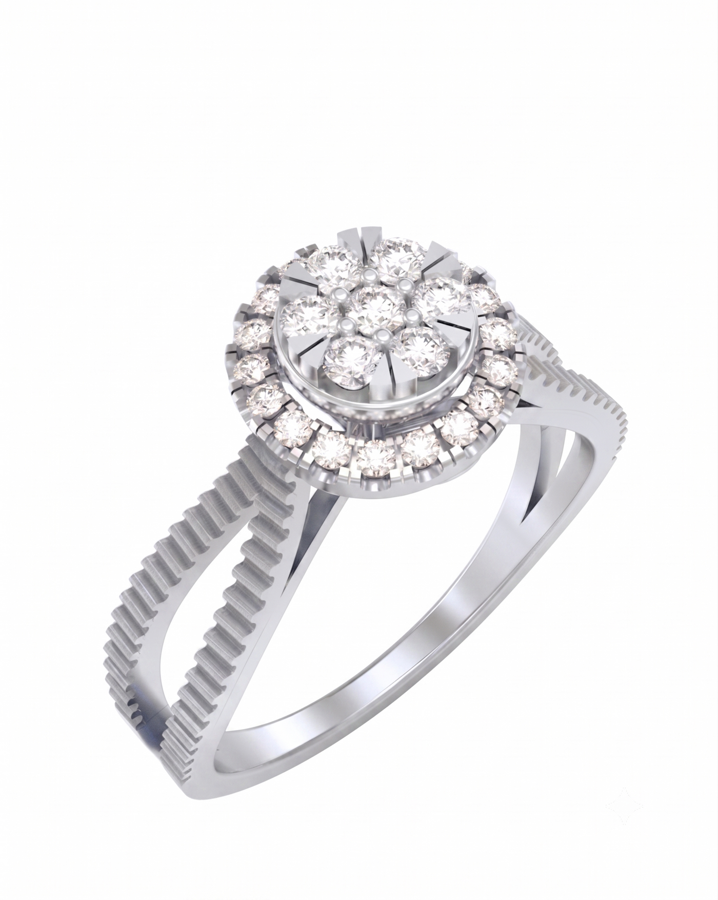 Gold & Diamond Engagement Ring For Women KRC10898