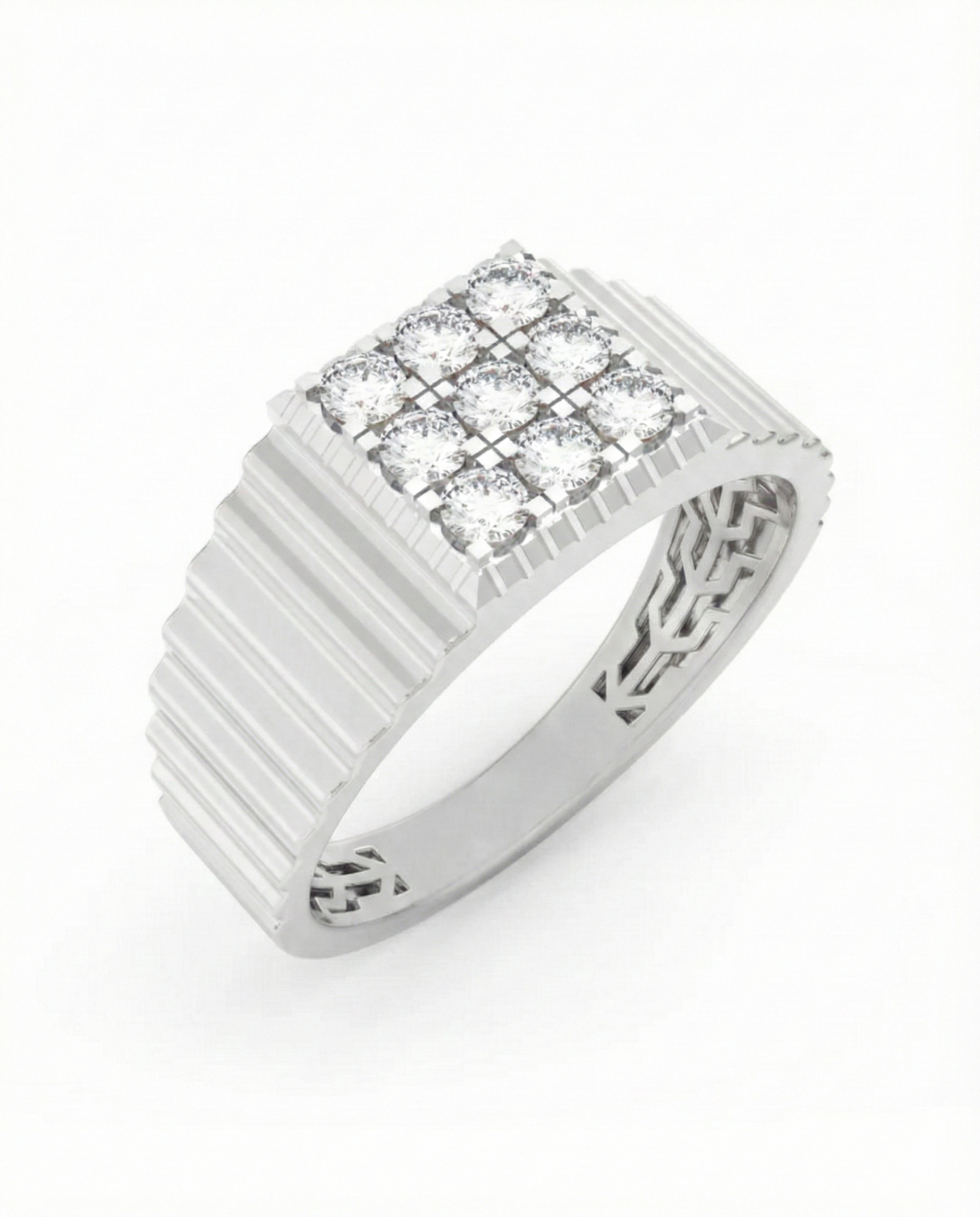Gold & Diamond Band Ring For Men KRC60307
