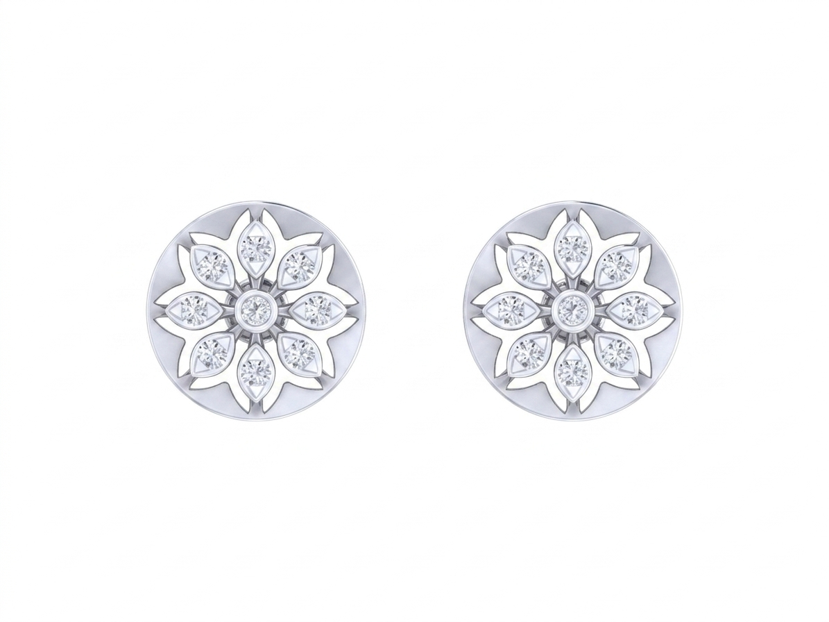 White Gold Diamond Earring | under 40k 