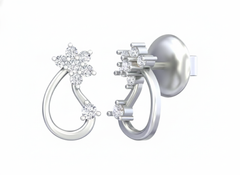 18K Gold & Diamond Women Dailywear Earring KSK076