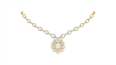 14K गोल्ड और डायमंड डेलीवियर नेकलेस सेट KRB44109N-A
