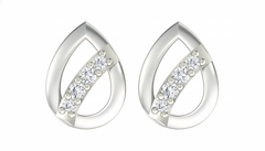 18K Gold & Diamond Women Dailywear Earring KER-77