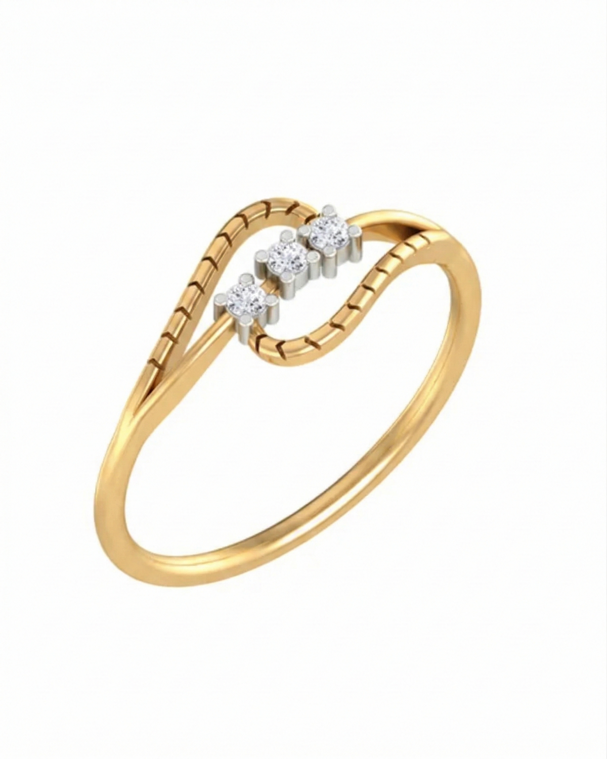 18K Gold & Diamond Dailywear Ring For Women KLR-32A