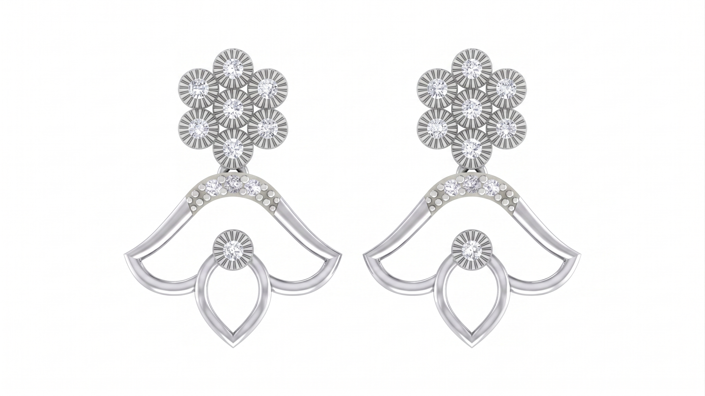 White Gold Diamond Earring | under 40k 
