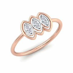 18K Gold & Diamond Dailywear Ring For Women KRB10119