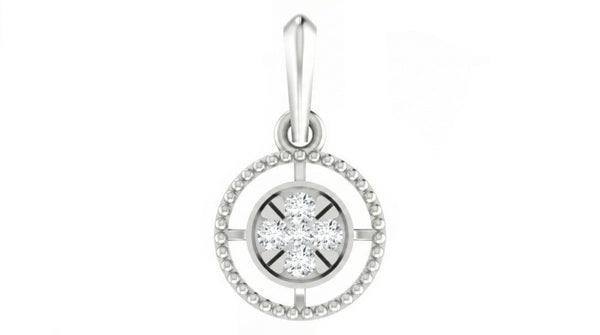 Gold & Diamond Round-Shaped Pendant Set KRC40577
