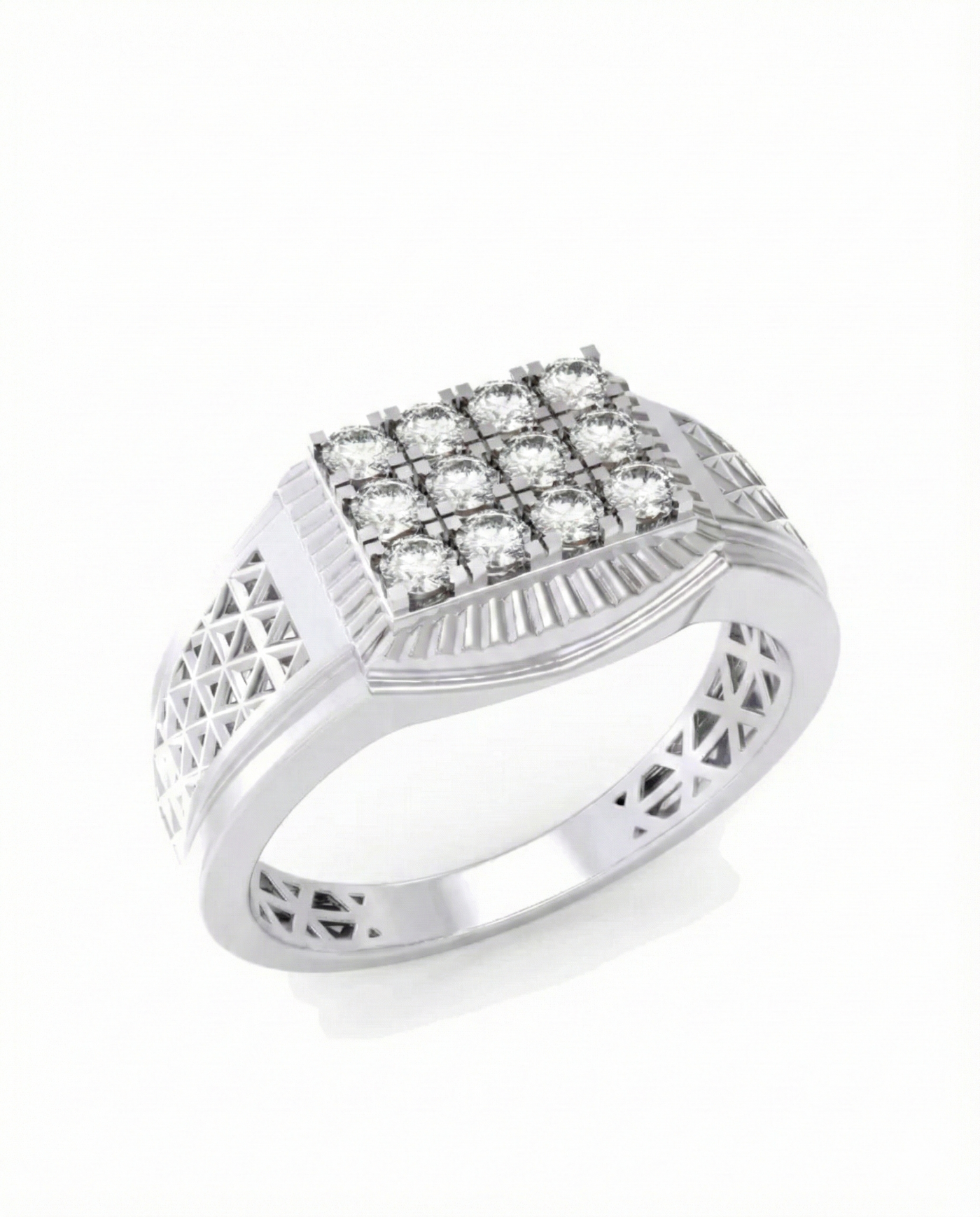 Gold & Diamond Band Ring For Men KRC20243