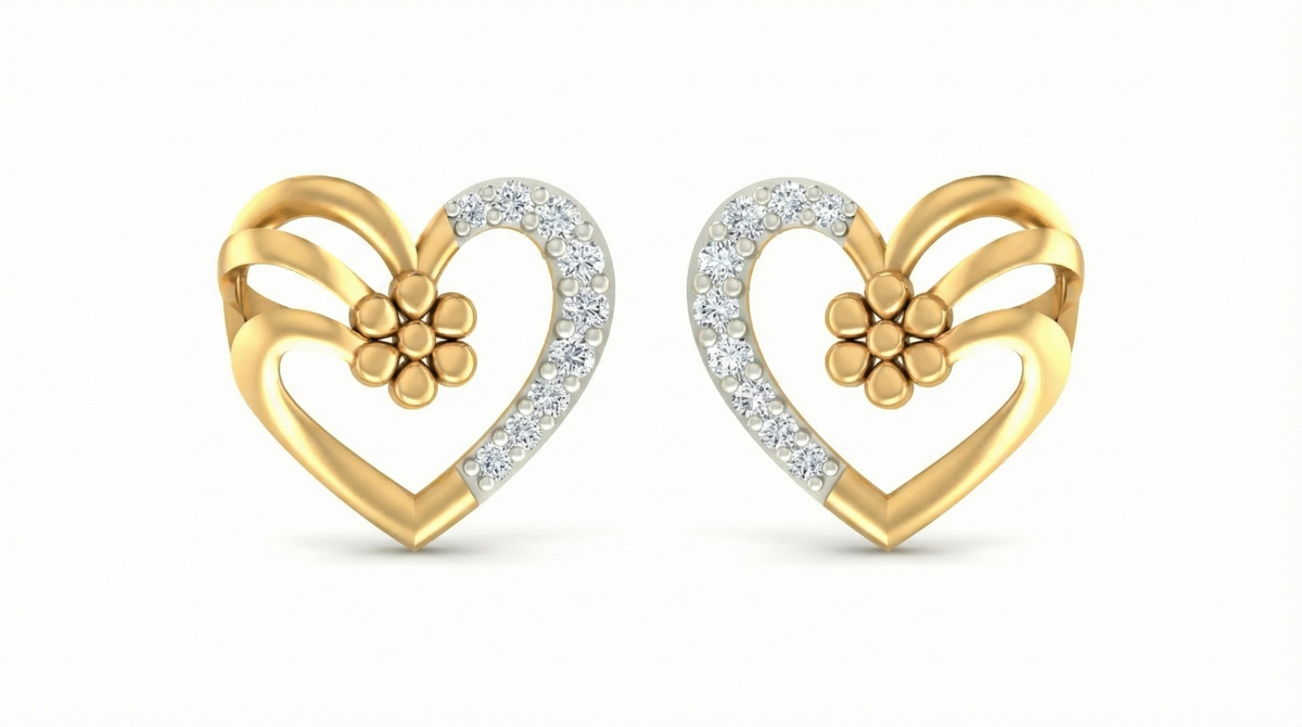 18K Gold & Diamond Women Stud Earring KRA40131E