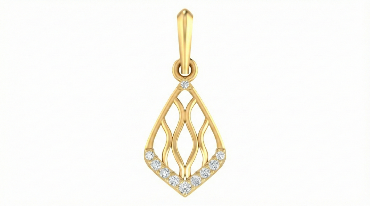 18K Gold & Diamond Dailywear PENDANT SET KRA40168P