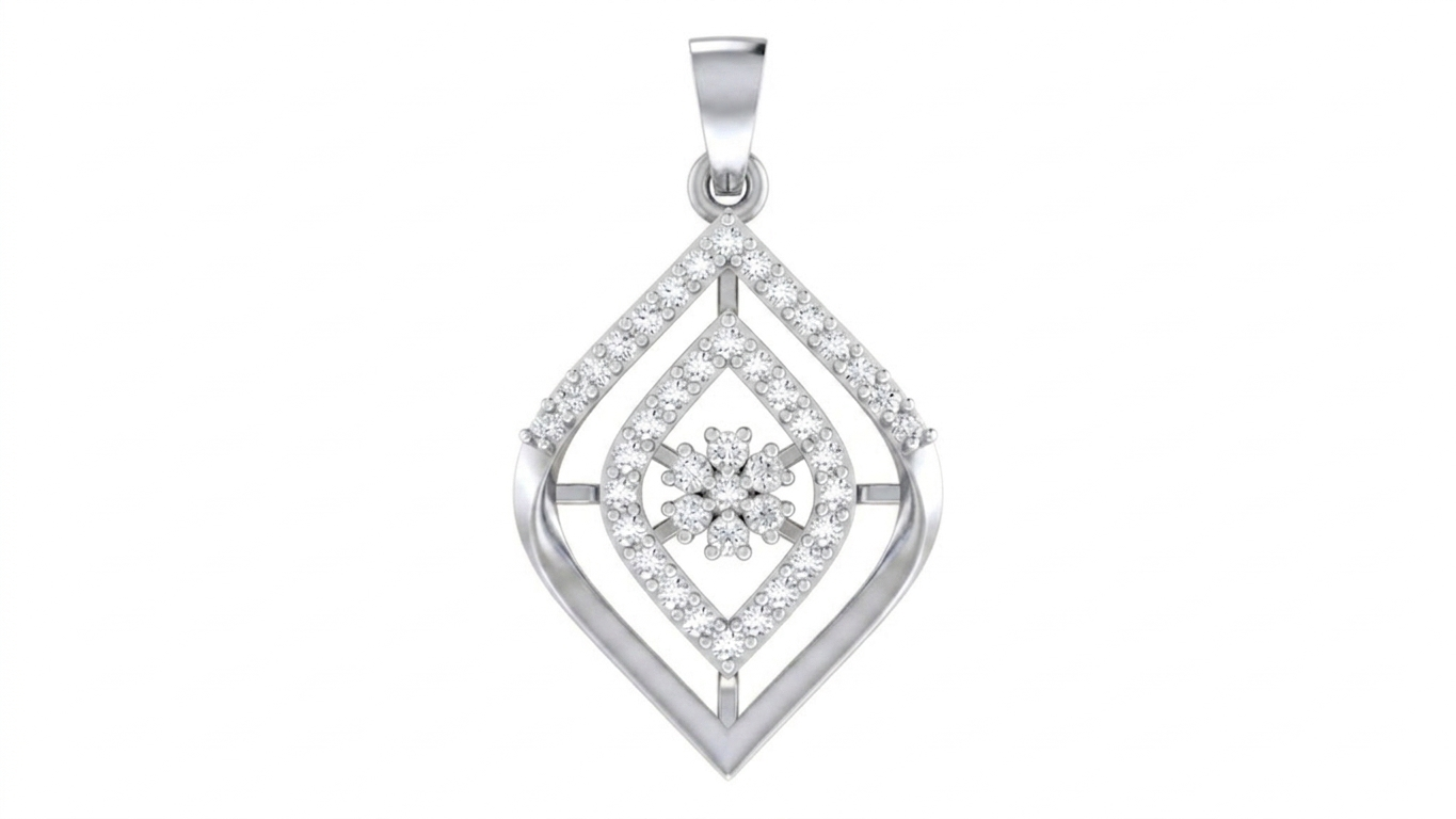 Elegant Gold & Diamond PENDANT SET KRC40750