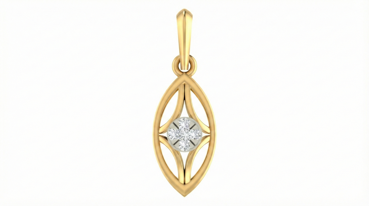 18K Gold & Diamond Dailywear PENDANT SET KRA40139P