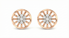 18K Gold & Diamond Women Stud Earring KER-38