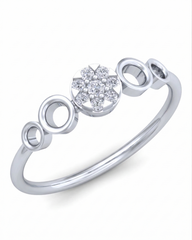 18K Gold & Diamond Dailywear Ring For Women KRB10112