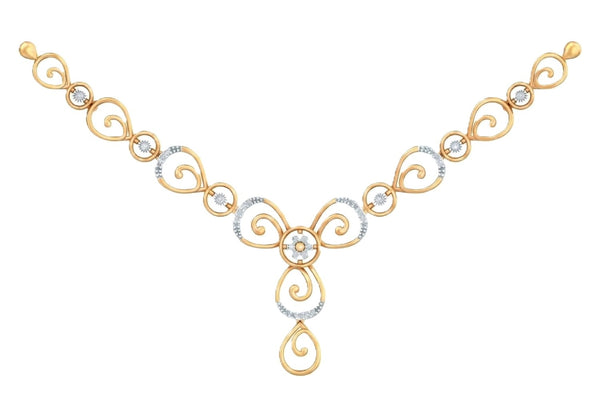 Gold & Diamond Women Dailywear Necklace Set KRC60044