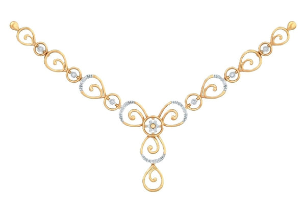 Gold & Diamond Women Dailywear Necklace Set KRC60044N